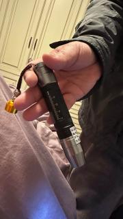 led直充加强六光源玉石鉴定强光手电365nm395nm小口径翡翠蜜蜡灯
