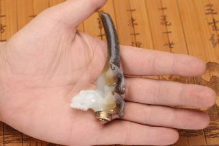 和田玉 貔貅烟嘴 56.94克